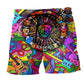 Music Guitar Colorful Beach Shorts For Summer Vacation And Coastal Travel