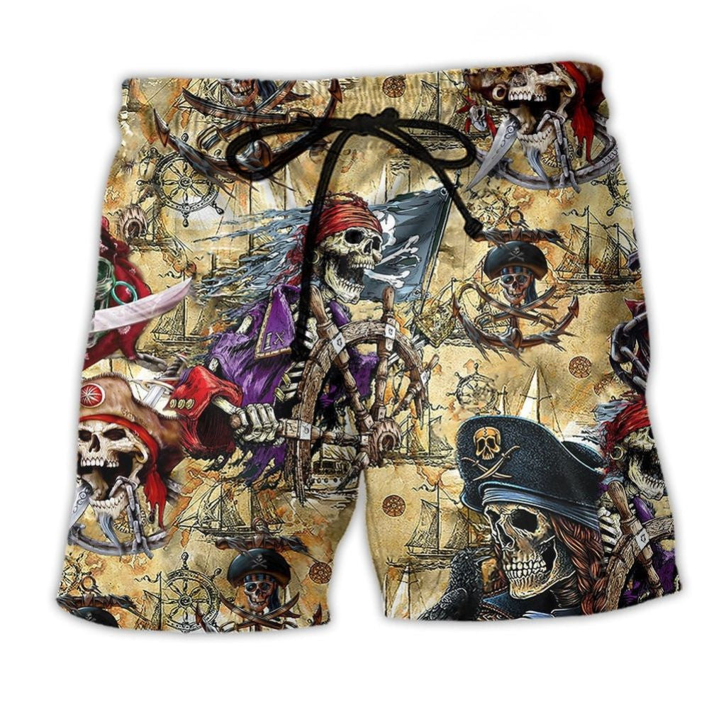 Skull Pirate Warm Beach Shorts For Poolside Relaxation And Summer Adventures