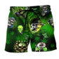 Skull Get Playful Fun Beach Shorts Print Detail For Dark Fantasy Summer Style