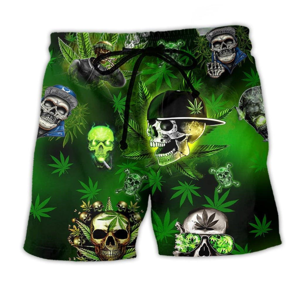 Skull Get Playful Fun Beach Shorts Print Detail For Dark Fantasy Summer Style