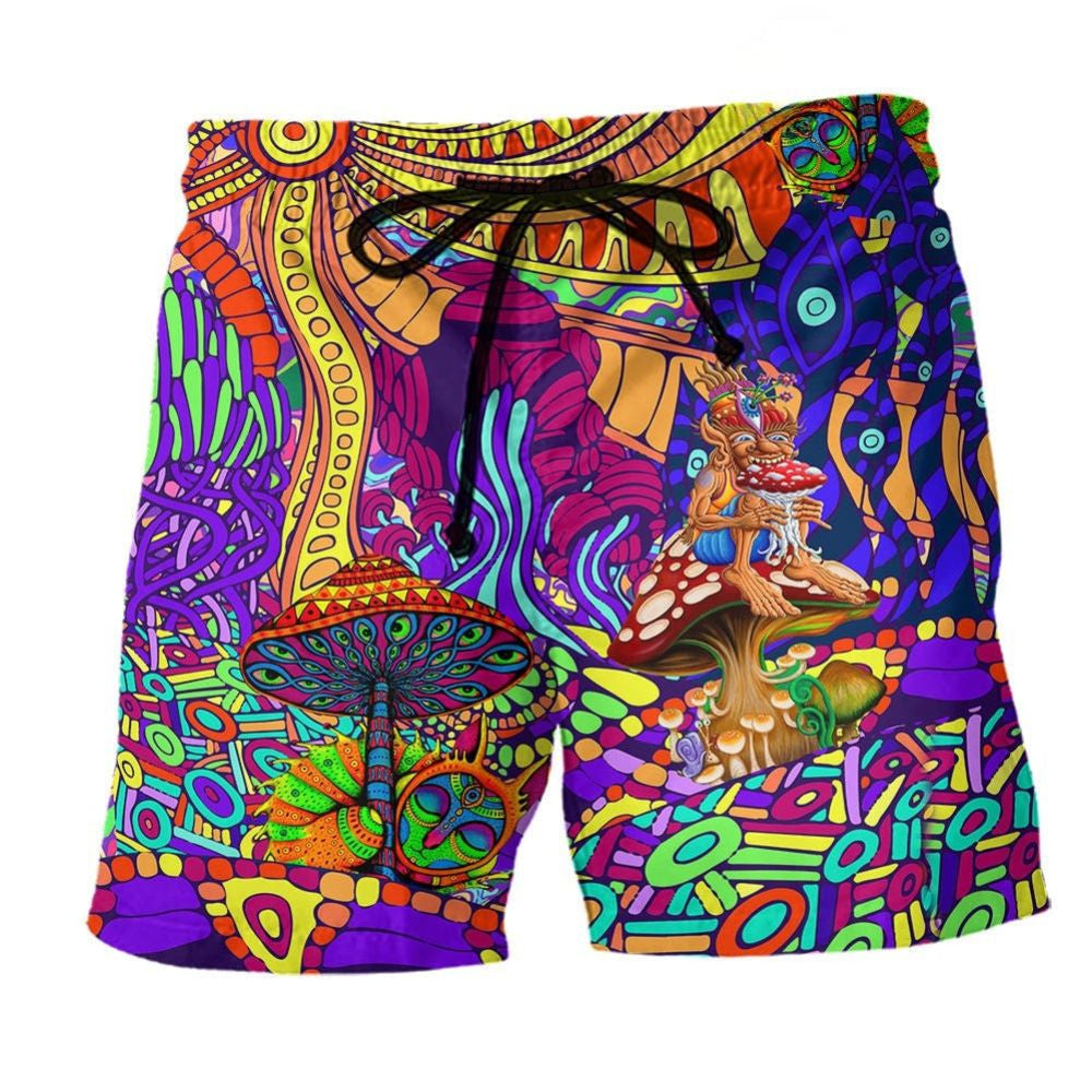 Hippie Peaceful Beach Shorts For Summer Vacation And Coastal Travel