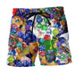 D20 Dice Always Examine Roll Beach Shorts Pattern View For Relaxed Vacation Styling