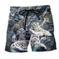 Catamount Relaxing Animal Lover Beach Shorts Pattern View For Relaxed Vacation Styling