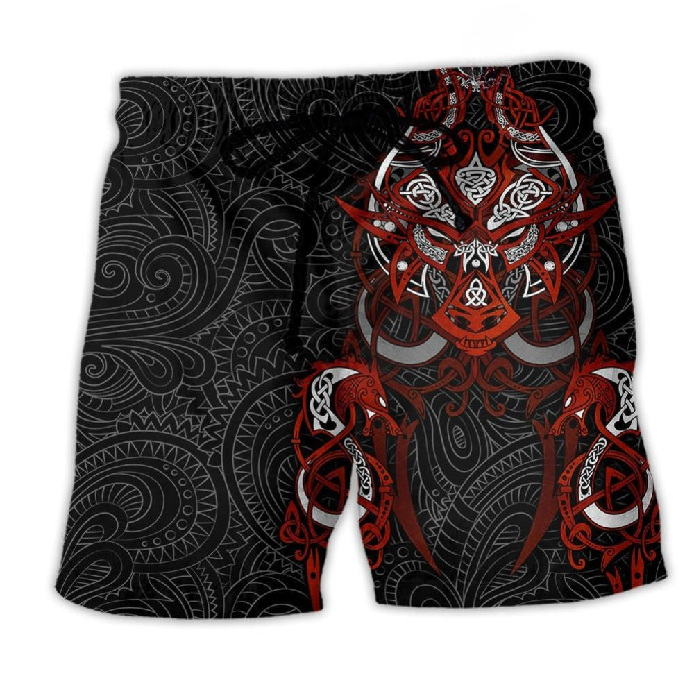 Viking Victory Warrior Beach Shorts Print Detail For Coastal Adventures And Resort Trips