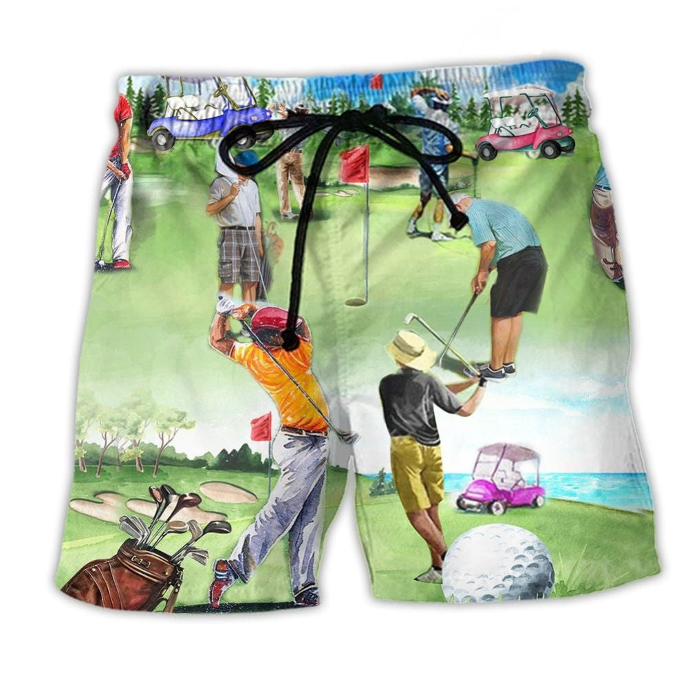 Golf Eat Sleep Repeat Humor Things Beach Shorts Design Detail For Coastal Escapes And Daily Wear