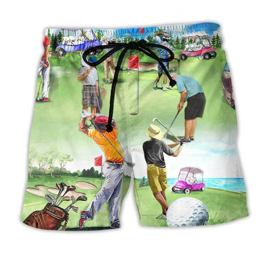 Golf Eat Sleep Repeat Humor Things Beach Shorts Design Detail For Coastal Escapes And Daily Wear