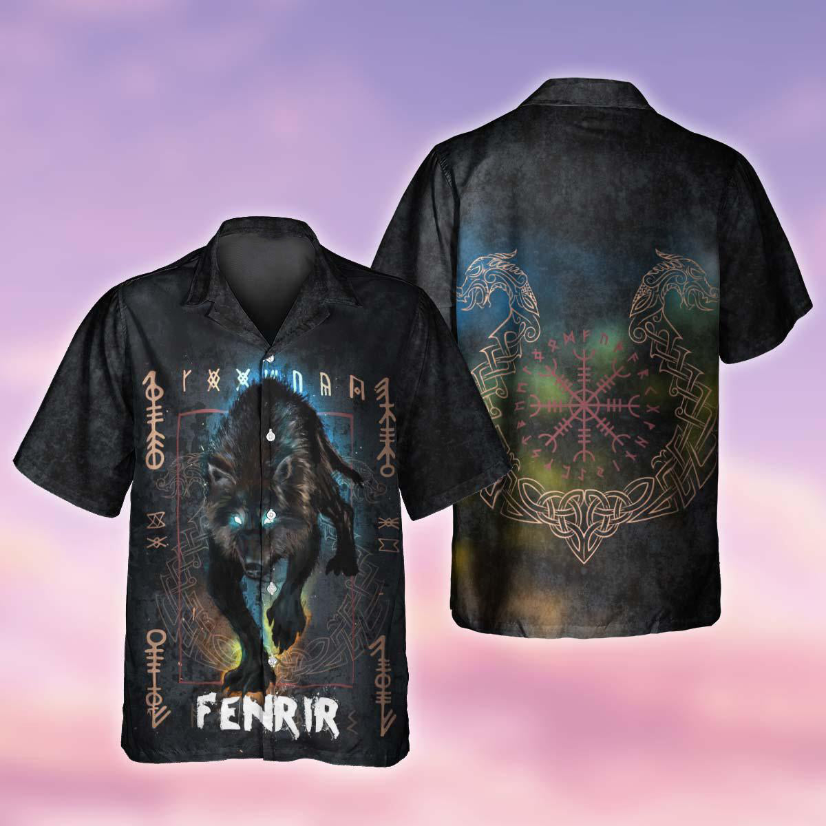 Wolf Norse Warrior Mythic Hawaiian Shirt For Poolside Relaxation And Sunny Getaways