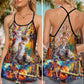 Violin My Soul Everyday Look Hollow Tank Top For Studio Practice And Festival Wear