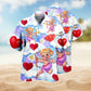Funny Surfing Bigfoot Hawaiian Shirt Design View For Casual Outings