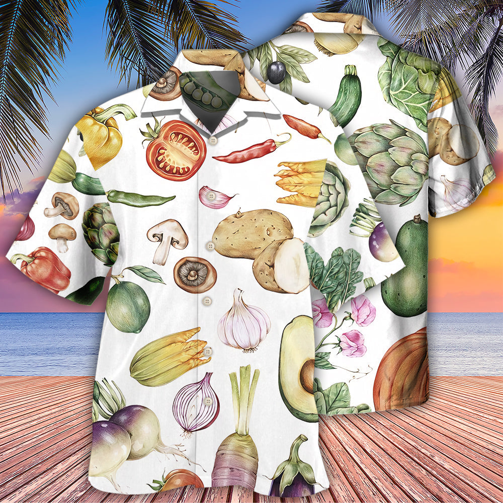 Vegan Lifestyle Hawaiian Shirt With All Over Print For Resort Holidays Beach Travel And Relaxed Casual Fashion