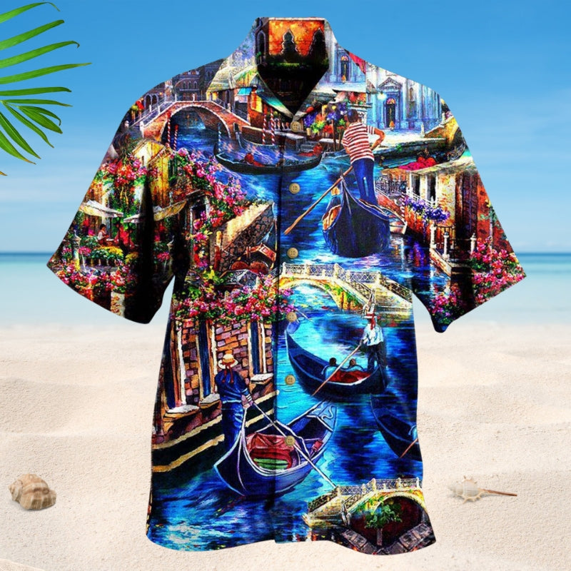 Venice Beauty Charm Hawaiian Shirt For Tropical Holidays, Outdoor Gatherings, And Everyday Comfort