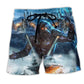 Veteran Ocean Strong Spirit Beach Shorts Artwork Detail For Poolside And Ocean Adventures