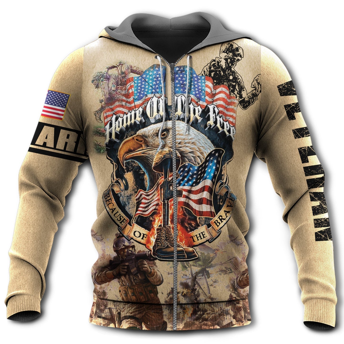Veteran Honor Freedom Tribute Hoodie For Military Families Casual Wear And Respectful Tribute Gifting