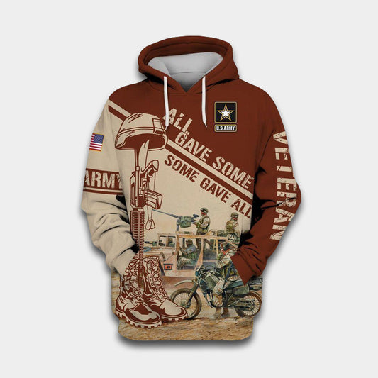 Statement Veteran Army Remembrance Tribute Hoodie For Remembrance Activities Casual Layering And Travel