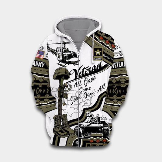 Veteran Army Remembrance Tribute Hoodie For Tribute Events Weekend Outings And Relaxed Streetwear