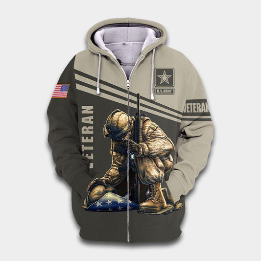 Veteran Army Remembrance Tribute Hoodie For Veterans Travel Activities And Respectful Casual Style