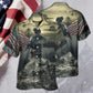 Veteran Brave Steps Tree Hawaiian Shirt Artwork Detail For Tropical Trips And Casual Outings