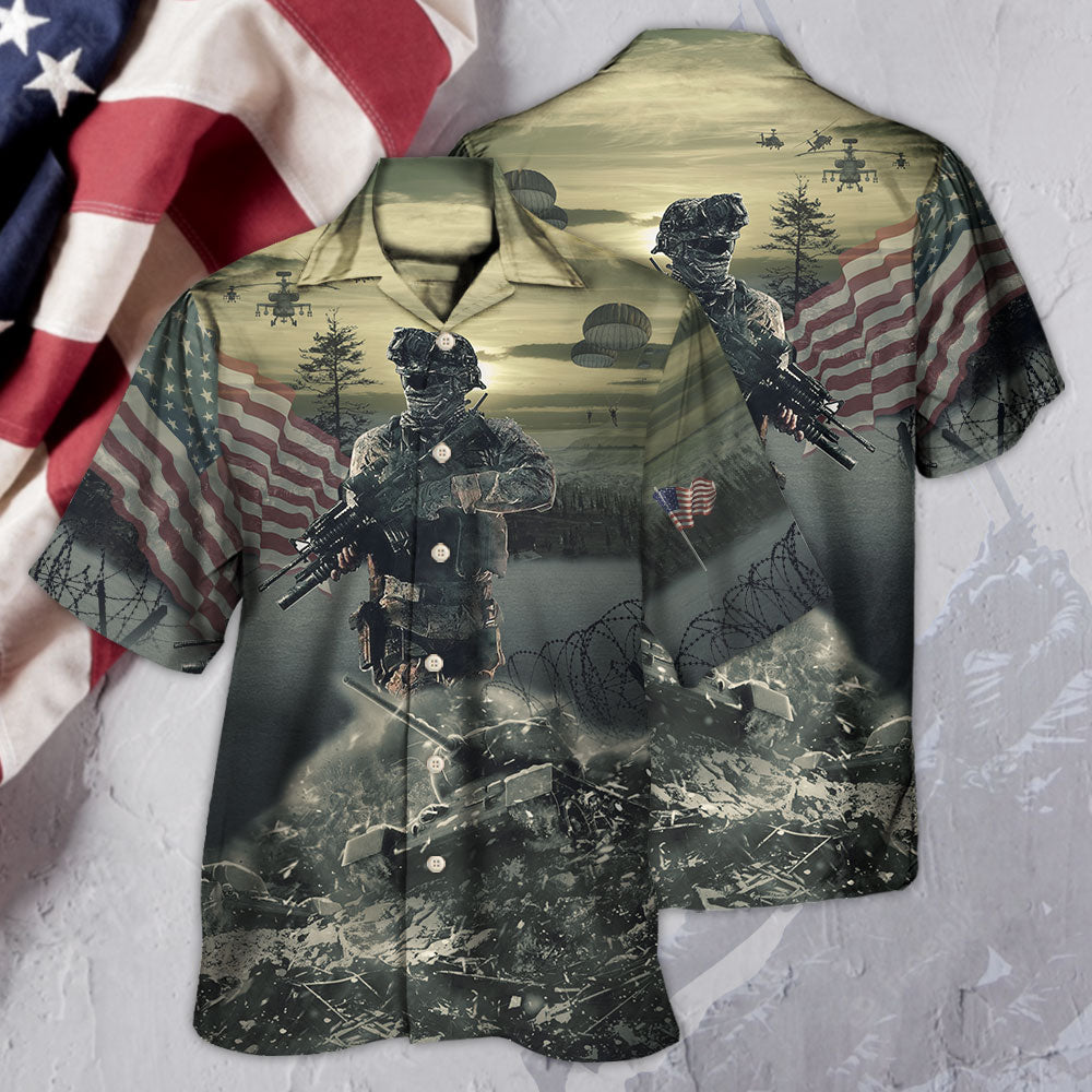 Veteran Brave Steps Tree Hawaiian Shirt Artwork Detail For Tropical Trips And Casual Outings
