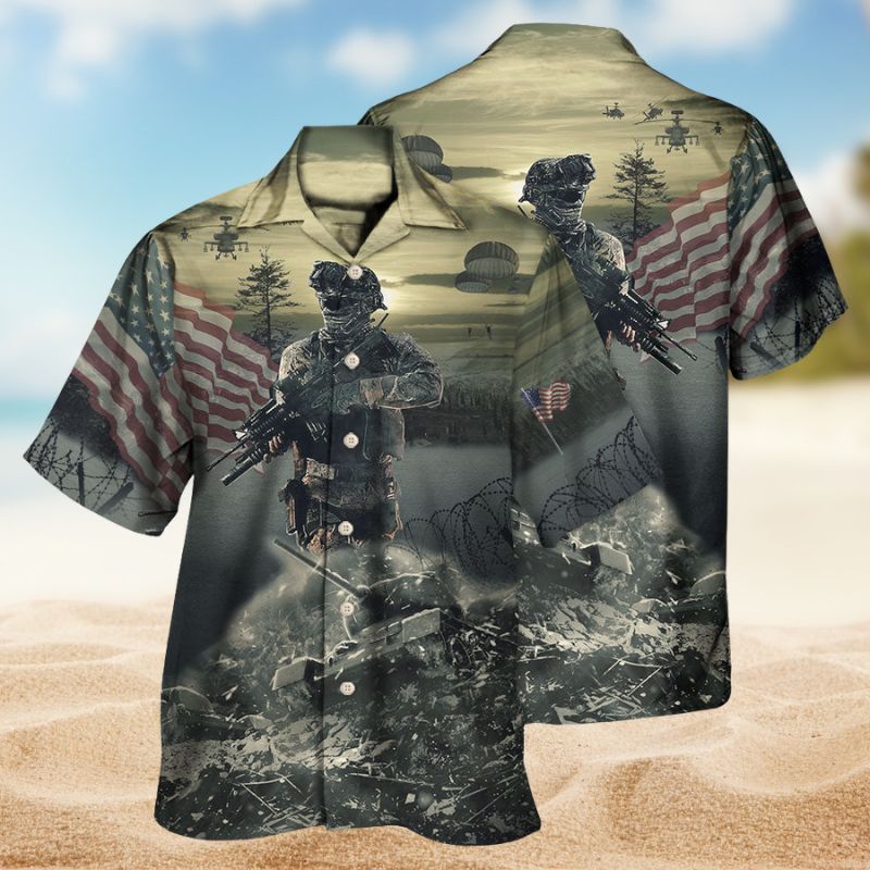 Veteran Brave Steps Hawaiian Shirt For Resort Trips, Coastal Parties, And Warm Weather Style