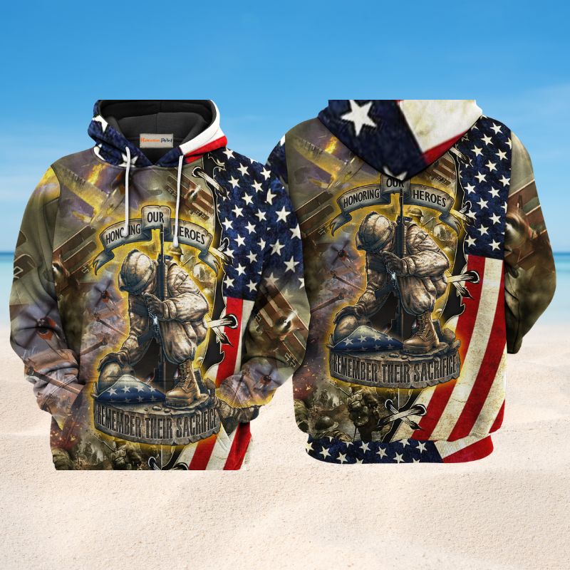 Veteran Honoring Heroes Tribute Hoodie For Remembrance Activities Casual Layering And Travel