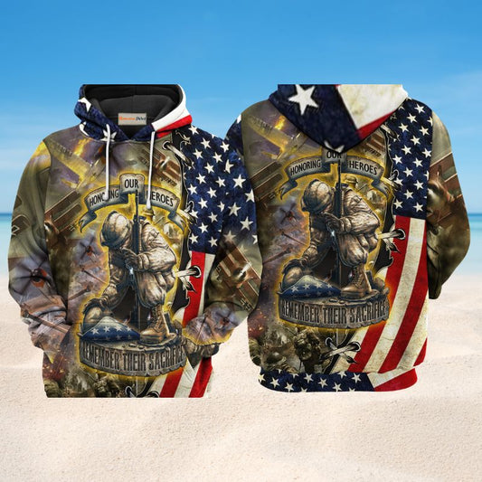 Veteran Honoring Heroes Tribute Hoodie For Remembrance Activities Casual Layering And Travel