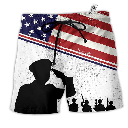 Veteran I Am A Dad Grandpa And A Veteran Beach Shorts For Warm Weather Holiday Style