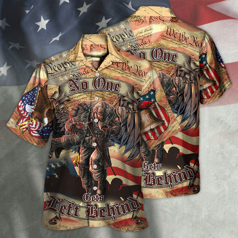 Classic Veteran Left Behind Hawaiian Shirt Design View For Resort Travel And Thoughtful Gifting