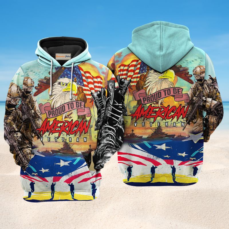 American Veteran Proud Eagle Hoodie For Tribute Events Weekend Outings And Relaxed Streetwear