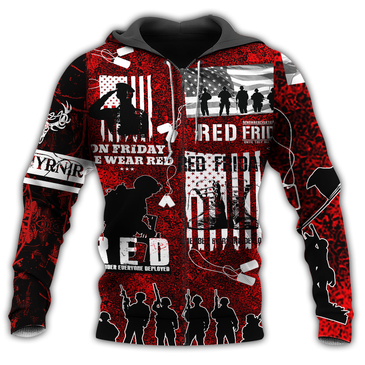 Red Veteran Friday Tribute Hoodie For Service Inspired Streetwear Holidays And Everyday Comfort