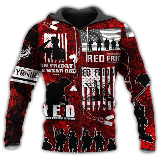 Red Veteran Friday Tribute Hoodie For Service Inspired Streetwear Holidays And Everyday Comfort