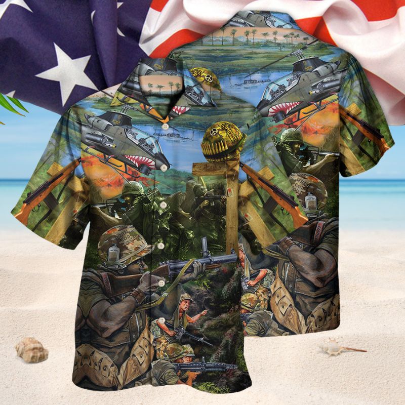 Veteran Respect Honor Gratitude Hawaiian Shirt For Summer Vacation, Beach Travel, And Casual Wear