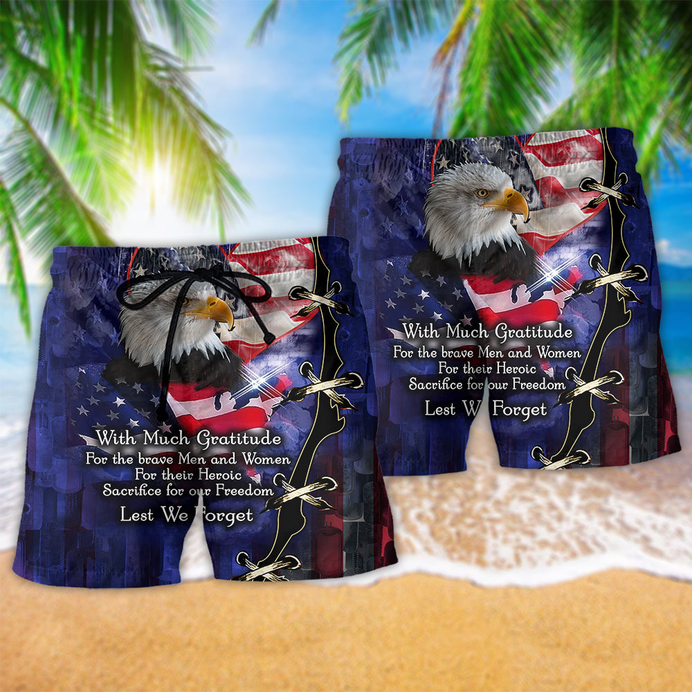 Veteran Thank America Beach Shorts For Sunny Day Getaways And Everyday Comfort