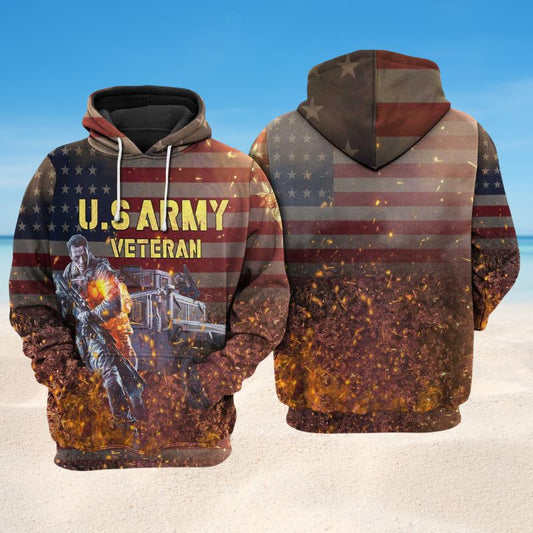 Veteran Military Service Flag Pride Hoodie For Remembrance Events Travel Days And Comfortable Daily Outfits