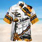 Veteran Army Yellow Tribute Hawaiian Shirt For Summer Celebrations, Resort Days, And Relaxed Everyday Wear