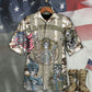 Skull Veteran Us American Flag Hawaiian Shirt Design View For Resort Travel And Thoughtful Gifting