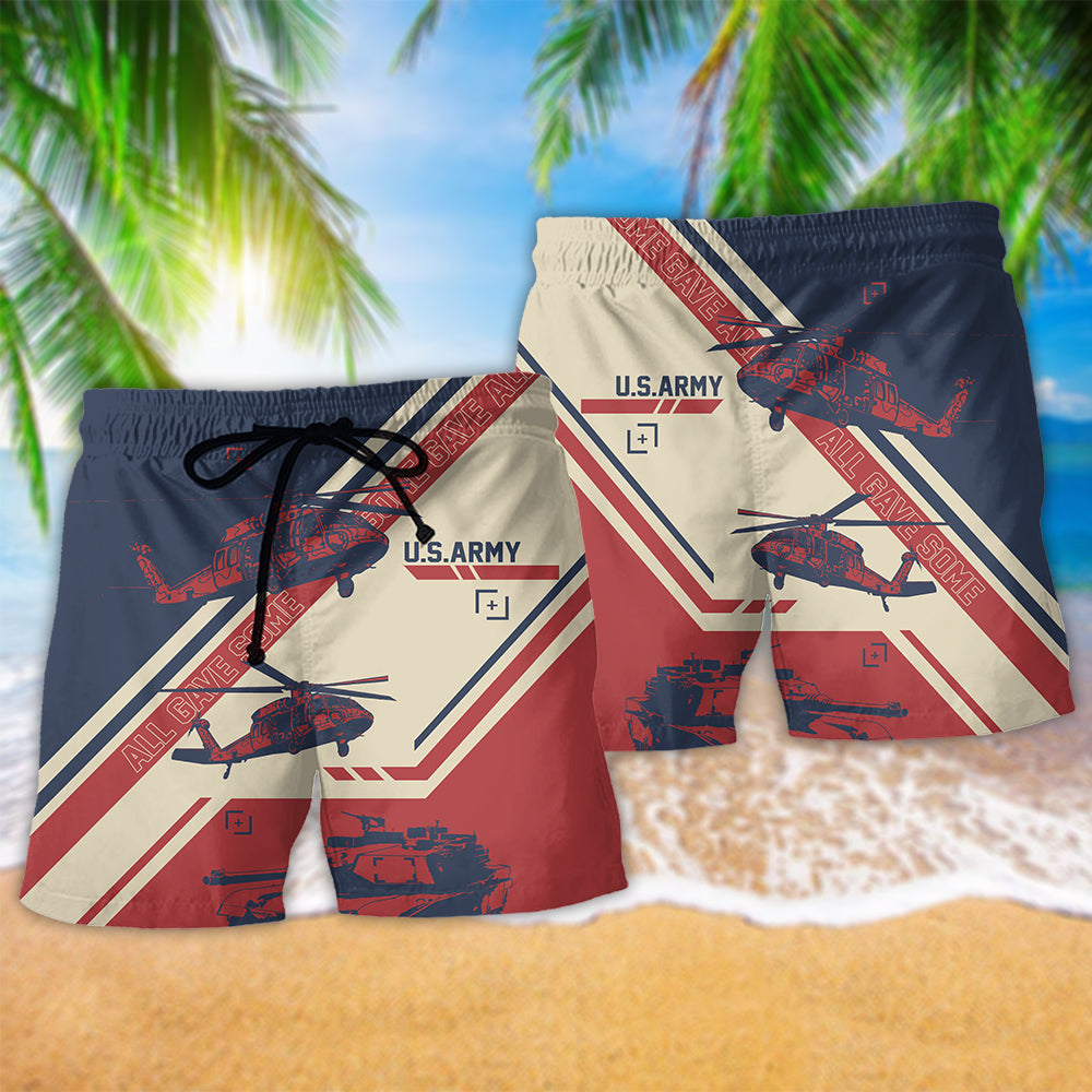Military Veteran Honor Service Beach Shorts Pattern Detail For Outdoor Activities And Warm Weather Wardrobe