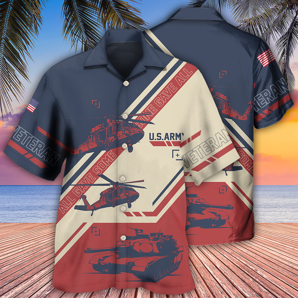 Helicopter Veteran US Army Gave Hawaiian Shirt Pattern View For Lightweight Everyday Style