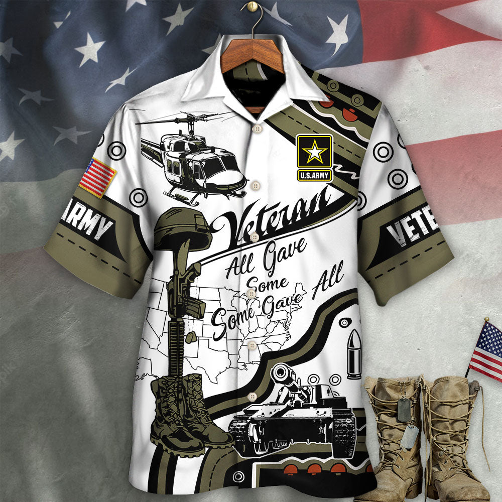 Blue Veteran US Army Gave Hawaiian Shirt Design Detail For Beach Days And Holiday Travel