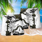 Veteran American Army Simple Beach Shorts Pattern View For Heritage Inspired Vacation Wear