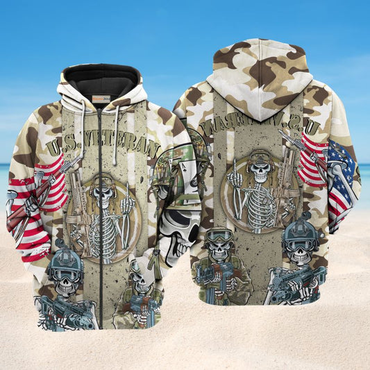 Veteran USA Skull Tribute Hoodie For Remembrance Activities Casual Layering And Travel
