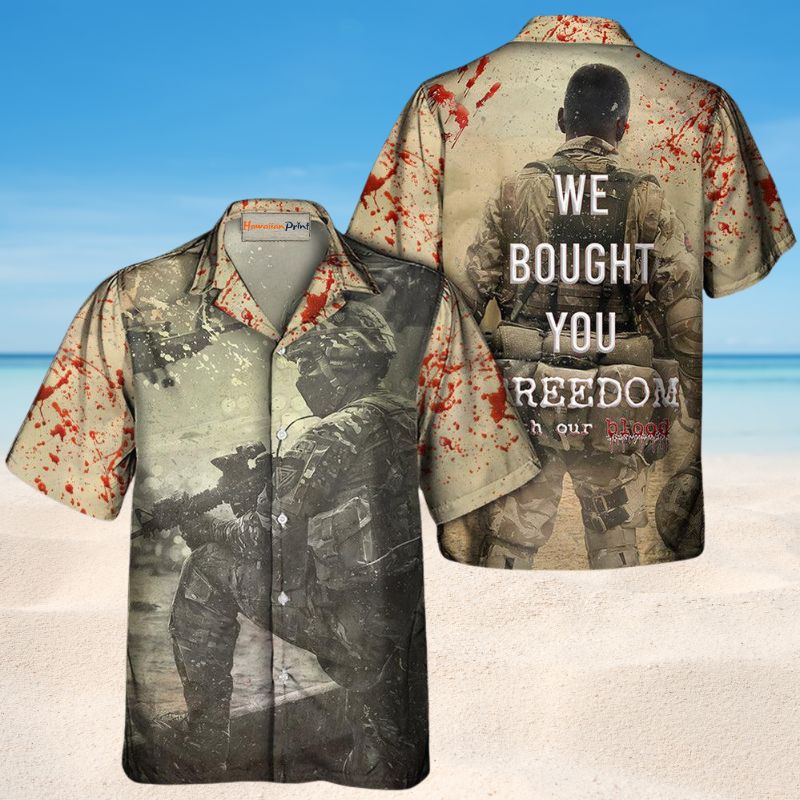 Veteran Freedom Tribute Hawaiian Shirt For Coastal Travel, Casual Events, And Comfortable Summer Wear