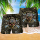 Veteran Strength Courage Beach Shorts Pattern Detail For Seaside Leisure And Distinctive Seasonal Style