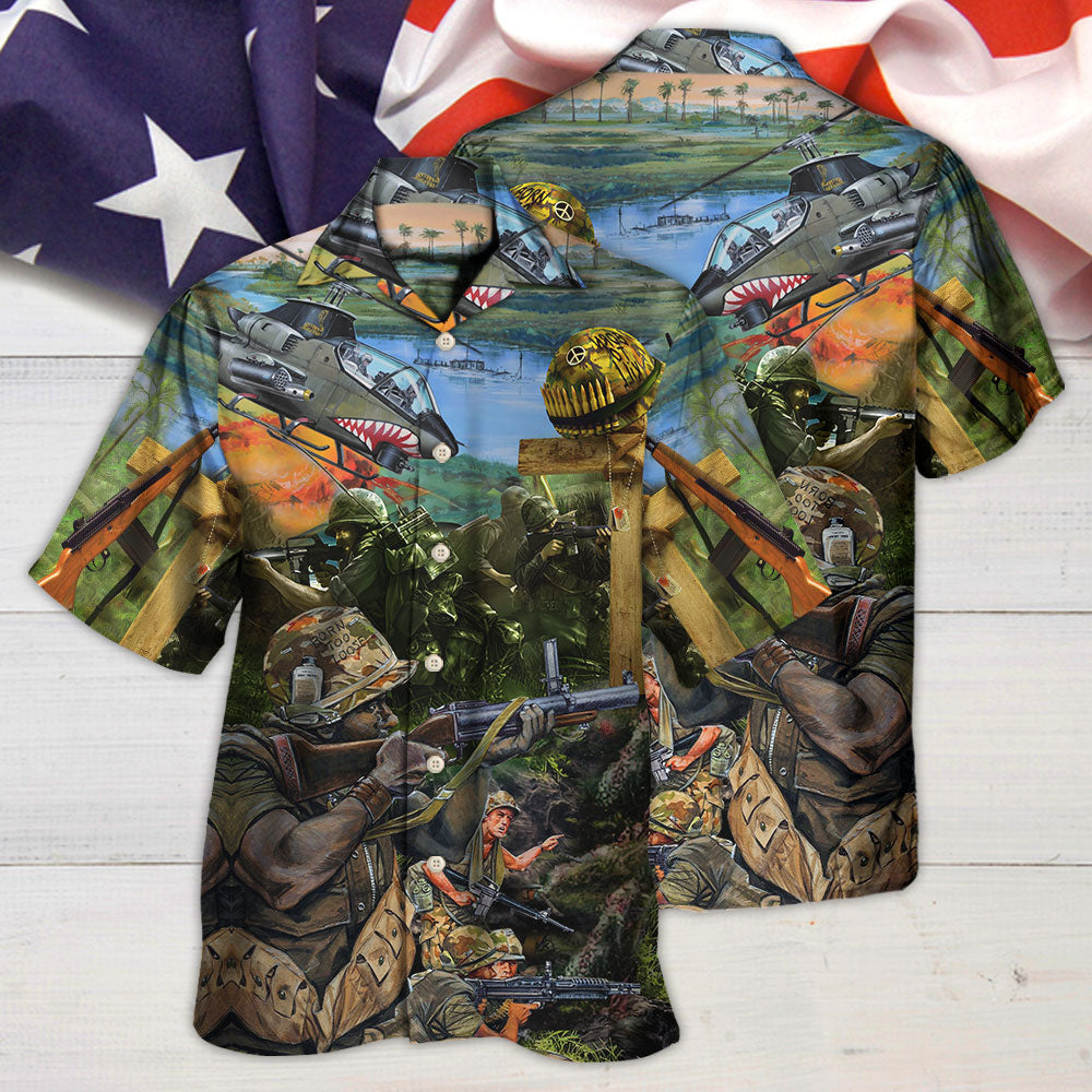 Helicopter Veteran Respect Honorand Gratitude Hawaiian Shirt Artwork Detail For Resort Trips And Outdoor Activities
