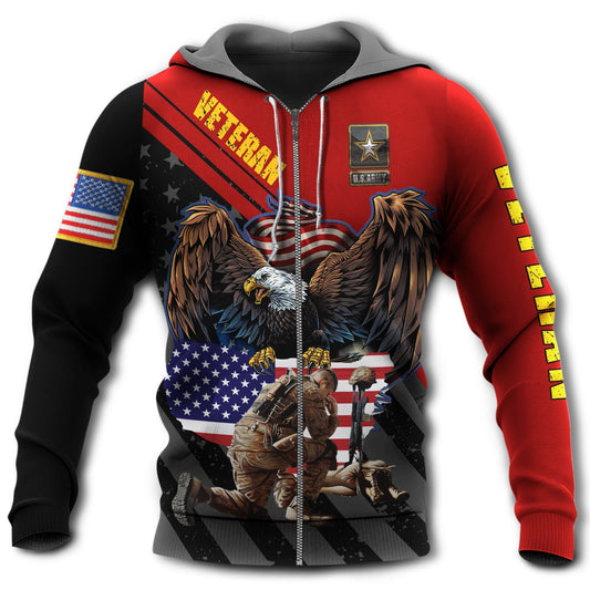 Veteran Army Tribute America Hoodie For Tribute Events Weekend Outings And Relaxed Streetwear