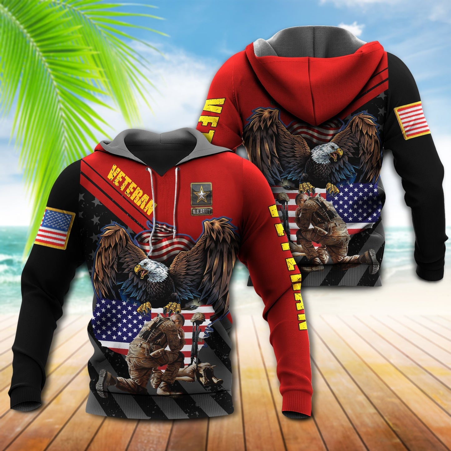 Veteran Army Tribute America Hoodie For Tribute Events Weekend Outings And Relaxed Streetwear