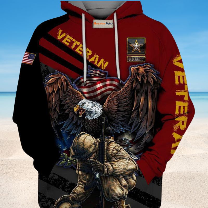 Red Veteran Remembrance Hoodie For Veteran Gatherings Outdoor Trips And Meaningful Gift Giving