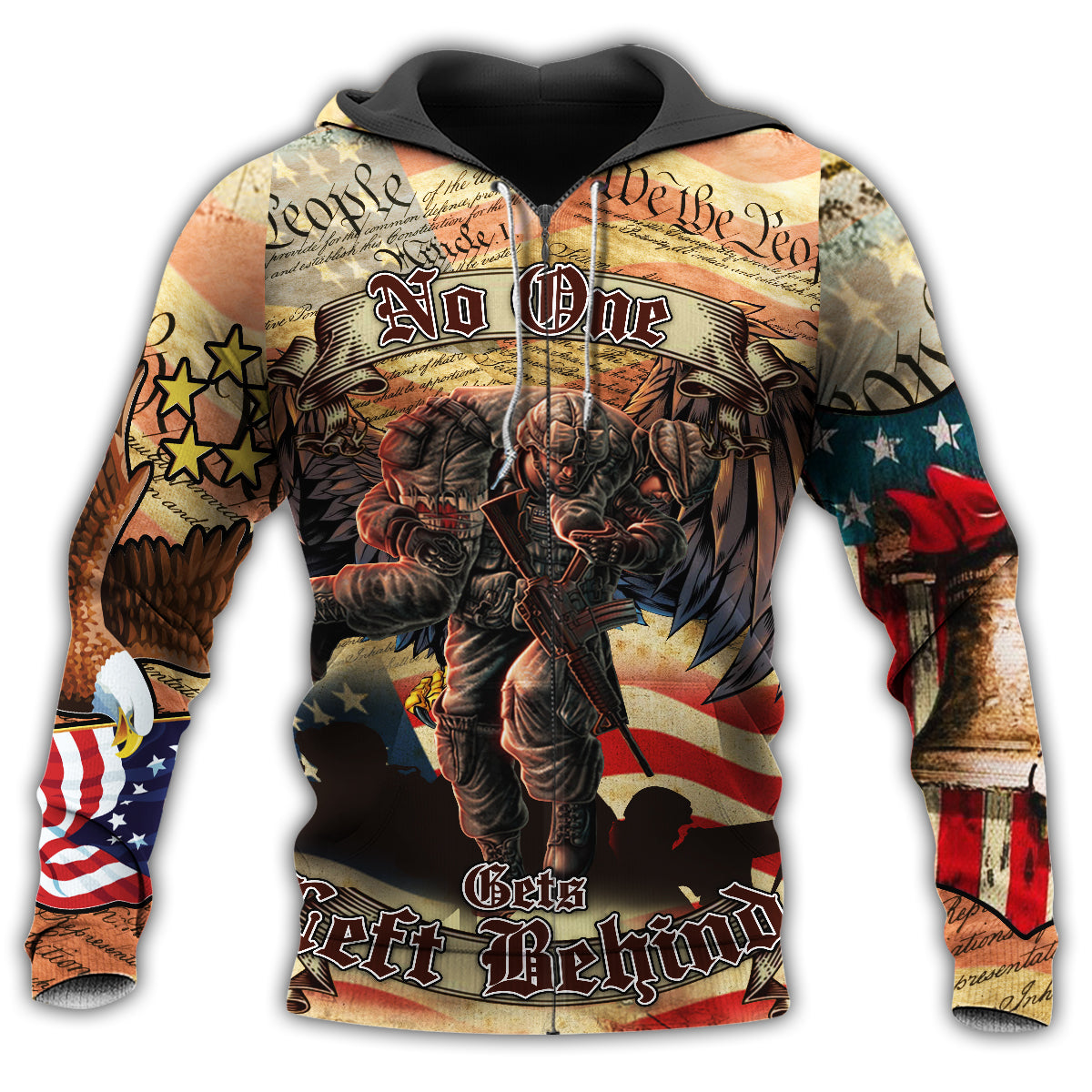 Veteran No One Left Behind Hoodie For Veterans Travel Activities And Respectful Casual Style