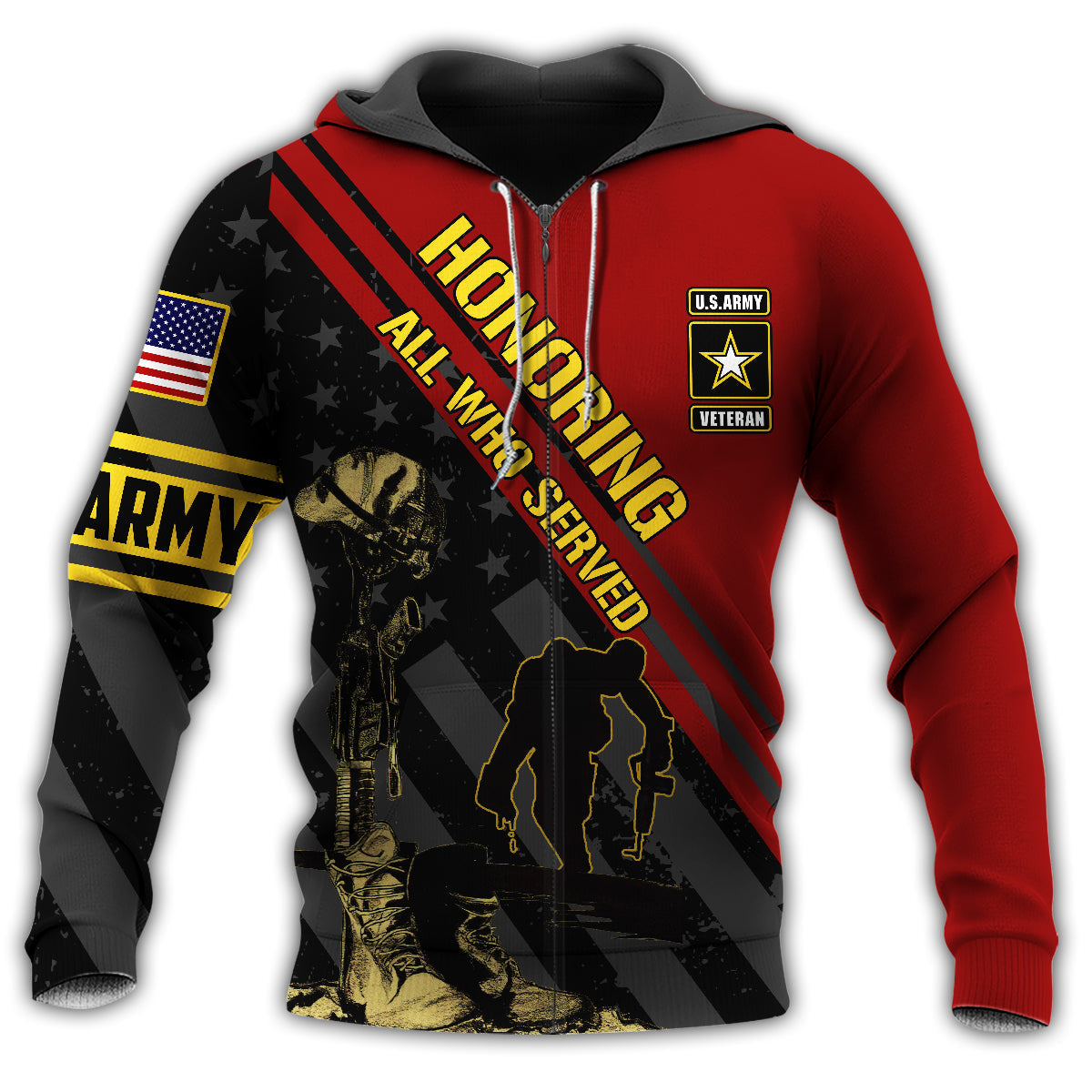 Veteran Tribute Who Served Hoodie For Remembrance Activities Casual Layering And Travel