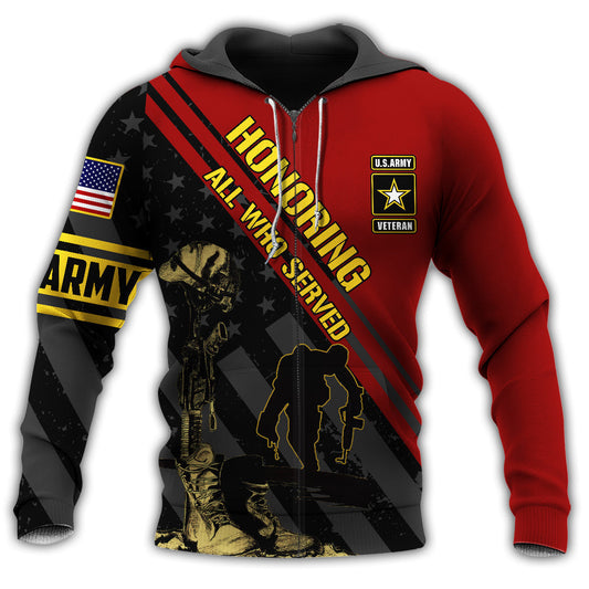 Veteran Tribute Who Served Hoodie For Remembrance Activities Casual Layering And Travel