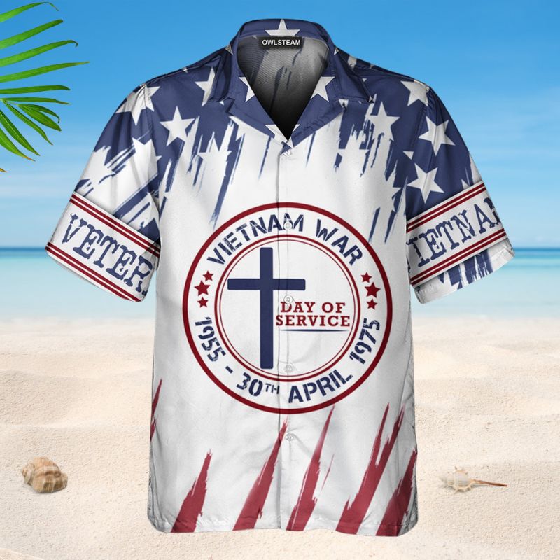 Veteran Tribute Hawaiian Shirt For Island Vacations, Resort Wear, And Relaxed Seasonal Style